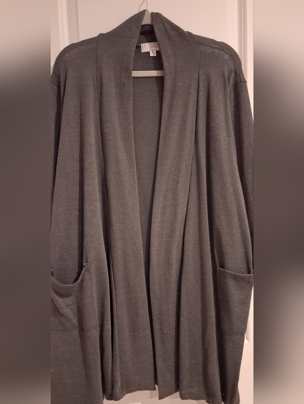 Cozy Open-Front Gray Women's Cardigan Sweater